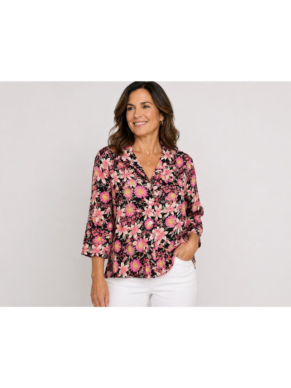 Napa Valley Floral Shacket Boho Preppy Cottagecore Linen Blend Womens Plus 16W